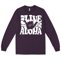 Plum vintage live aloha state hawaiian islands shaka hawaii maui pullover h Long Sleeve Tee - linhVisuals