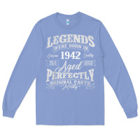 Colony Blue legends were born in 1942 year of birth birthday t shirt Long Sleeve Tee - linhVisuals