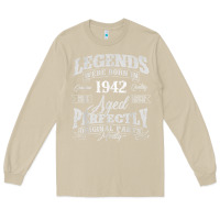 Mushroom legends were born in 1942 year of birth birthday t shirt Long Sleeve Tee - linhVisuals