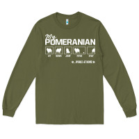Army Green dog pomeranian cute dog puppy pet black paw Long Sleeve Tee - linhVisuals