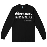 Black dog pomeranian cute dog puppy pet black paw Long Sleeve Tee - linhVisuals