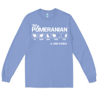 Colony Blue dog pomeranian cute dog puppy pet black paw Long Sleeve Tee - linhVisuals