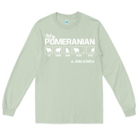 Matcha dog pomeranian cute dog puppy pet black paw Long Sleeve Tee - linhVisuals