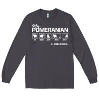 Smoke dog pomeranian cute dog puppy pet black paw Long Sleeve Tee - linhVisuals