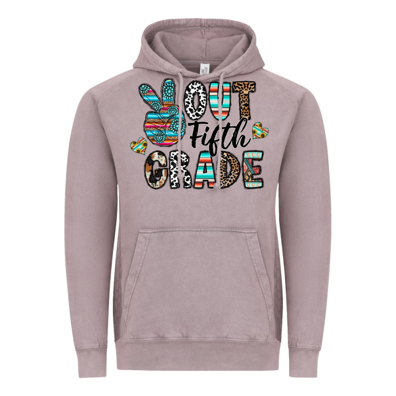 Out Fifth Grade Vintage Hoodie by CowhideDigitalArt | Teevron