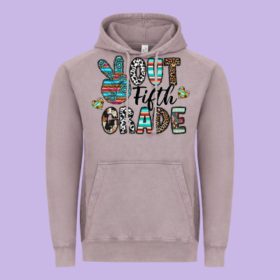 Out Fifth Grade Vintage Hoodie Designed By Cowhidedigitalart