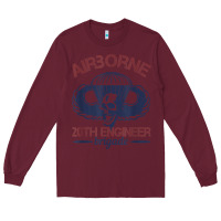Burgundy the engineers of 20th brigade t shirt Long Sleeve Tee - linhVisuals