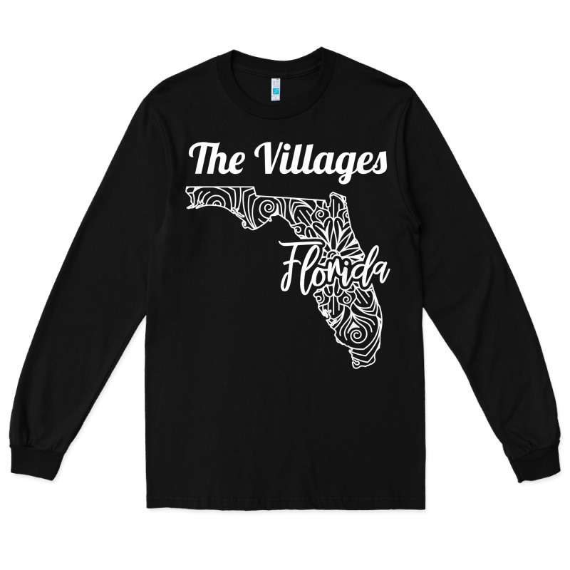 The Villages Fl   Florida City Mandala T Shirt Long Sleeve Tee by linhVisuals | Teevron