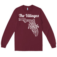 Burgundy the villages fl   florida city mandala t shirt Long Sleeve Tee - linhVisuals