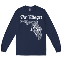 Navy the villages fl   florida city mandala t shirt Long Sleeve Tee - linhVisuals