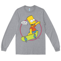 Heather Grey the simpsons bart simpson eat my shorts premium t shirt Long Sleeve Tee - linhVisuals