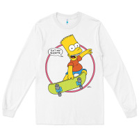 White the simpsons bart simpson eat my shorts premium t shirt Long Sleeve Tee - linhVisuals