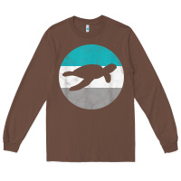 Chestnut sea turtle retro gift for men or boys t shirt Long Sleeve Tee - linhVisuals