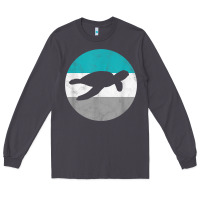 Smoke sea turtle retro gift for men or boys t shirt Long Sleeve Tee - linhVisuals