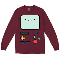 Burgundy bmo   adventure time Long Sleeve Tee - linhVisuals