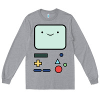 Heather Grey bmo   adventure time Long Sleeve Tee - linhVisuals