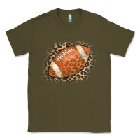 Army Green American Football Leopard Classic Tee - CowCowDesign