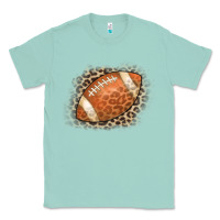 Seafoam American Football Leopard Classic Tee - CowCowDesign