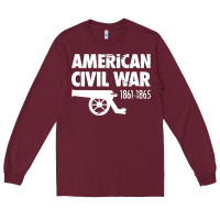 Burgundy american civil war reenactor historical Long Sleeve Tee - linhVisuals