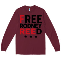 Burgundy free rodney reed Long Sleeve Tee - linhVisuals