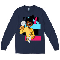 Navy powerline   black lives matter   powerline goofy movie Long Sleeve Tee - linhVisuals