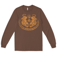 Chestnut twin tiger sak yant tattoo muay thai thailand martial art tank top Long Sleeve Tee - linhVisuals