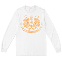 White twin tiger sak yant tattoo muay thai thailand martial art tank top Long Sleeve Tee - linhVisuals