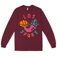 Burgundy Los Spurs Long Sleeve Tee - linhVisuals