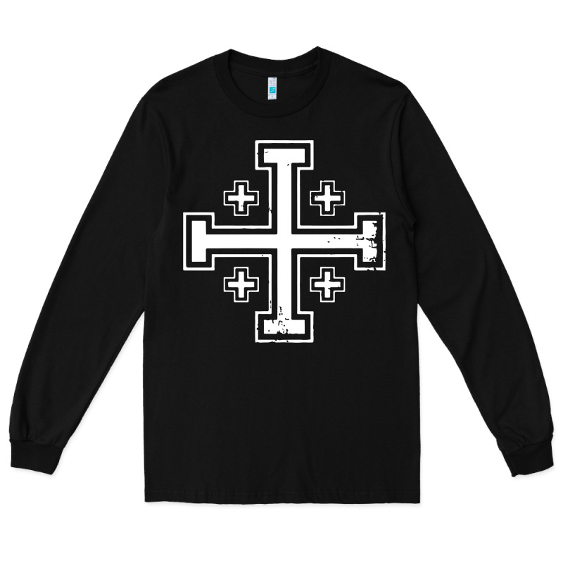 Crusader Cross Of Jerusalem Knights Templa Long Sleeve Tee by linhVisuals | Teevron