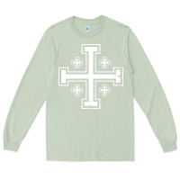 Matcha crusader cross of jerusalem knights templa Long Sleeve Tee - linhVisuals