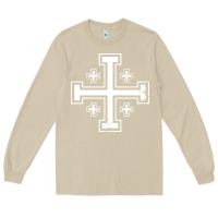 Mushroom crusader cross of jerusalem knights templa Long Sleeve Tee - linhVisuals