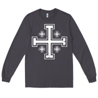 Smoke crusader cross of jerusalem knights templa Long Sleeve Tee - linhVisuals