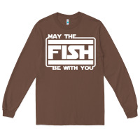 Chestnut May The Fish Be With You Fishing3 Long Sleeve Tee - linhVisuals