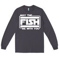 Smoke May The Fish Be With You Fishing3 Long Sleeve Tee - linhVisuals