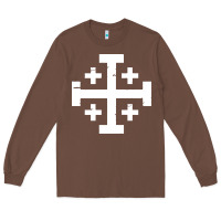 Chestnut crusader cross of jerusalem Long Sleeve Tee - linhVisuals