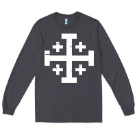 Smoke crusader cross of jerusalem Long Sleeve Tee - linhVisuals
