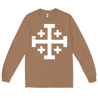 Toasted Coconut crusader cross of jerusalem Long Sleeve Tee - linhVisuals