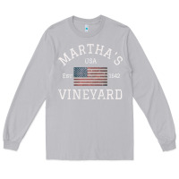 Moon Dust martha's vineyard massachusetts american flag usa vintage pullover hoo Long Sleeve Tee - linhVisuals