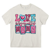 Cream love is being called mama Heavy Core Tee - OliviaCreatesArt