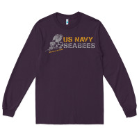 Plum us navy seabees we build, we fight us navy sweatshirt Long Sleeve Tee - linhVisuals
