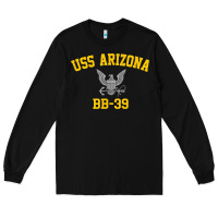 Black uss arizona bb 39 battleship t shirt Long Sleeve Tee - linhVisuals