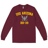 Burgundy uss arizona bb 39 battleship t shirt Long Sleeve Tee - linhVisuals