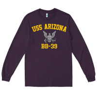 Plum uss arizona bb 39 battleship t shirt Long Sleeve Tee - linhVisuals
