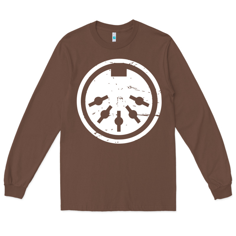 Distressed Midi Plug Synthesizer Long Sleeve Tee by linhVisuals | Teevron