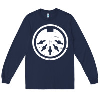 Navy distressed midi plug synthesizer Long Sleeve Tee - linhVisuals