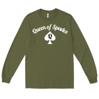 Army Green queen of spades clothes for women   qos tee t shirt Long Sleeve Tee - linhVisuals