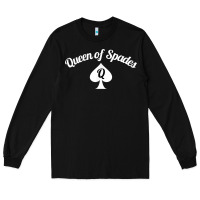 Black queen of spades clothes for women   qos tee t shirt Long Sleeve Tee - linhVisuals