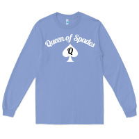 Colony Blue queen of spades clothes for women   qos tee t shirt Long Sleeve Tee - linhVisuals