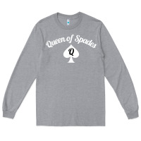 Heather Grey queen of spades clothes for women   qos tee t shirt Long Sleeve Tee - linhVisuals