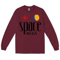 Burgundy Space Ibiza Long Sleeve Tee - linhVisuals